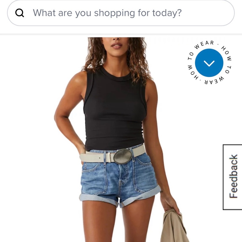 We The Free Black Tank Top